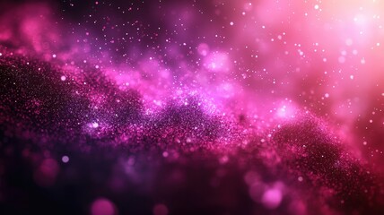 Obraz premium Vibrant pink glitter surface illuminated by blur artistic background abstract concept creative space