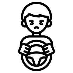 피곤한 운전자 아이콘