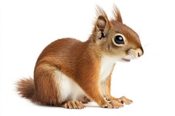 Fototapeta premium Adorable Red Squirrel Posing