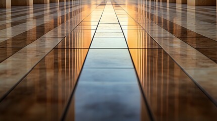 Obraz premium polished marble floor reflection