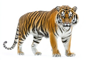 Obraz premium Majestic tiger on white background