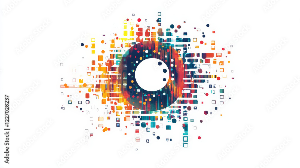 Poster abstract icon for development business. vector sign for business company digital development concept