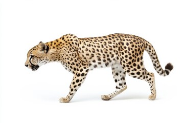 Fototapeta premium Cheetah in motion, a striking profile.