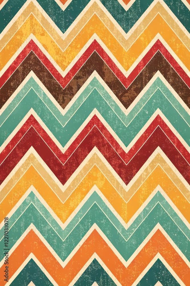 Poster dynamic zigzag pattern featuring a blend of vivid colors wallpaper background