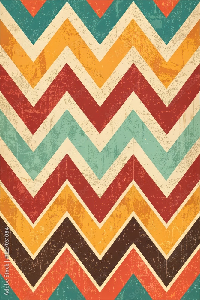 Poster dynamic zigzag pattern featuring a blend of vivid colors wallpaper background