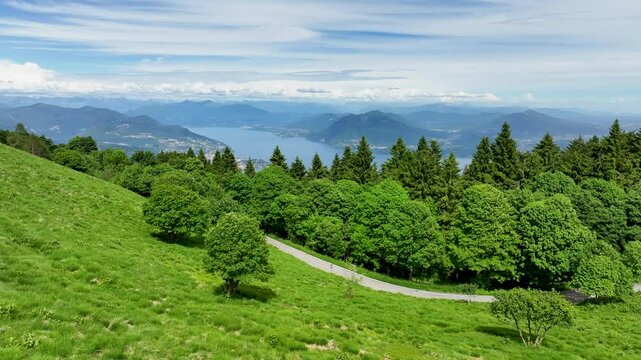 4K Drone Mottarone - The Land of 7 Lakes Italy - Beautiful Aerial View - video 10