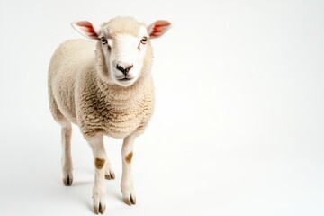 Fototapeta premium Adorable sheep in a studio shot.