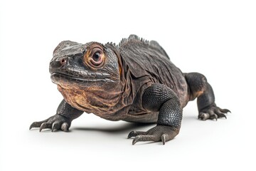 Obraz premium Close-up of a dark-colored iguana