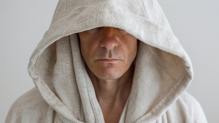 Obraz premium Wearable Blanket: A blanket that doubles as a robe and hoodie, providing maximum warmth and comfort for relaxing at home or staying cozy during outdoor activities. 