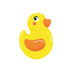 Stock vector single clipart of a toy duck. , in colors. On a white background.