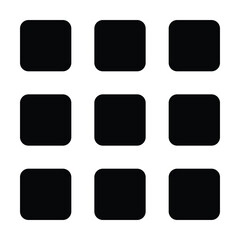 Grid Square icon vector stock illustration