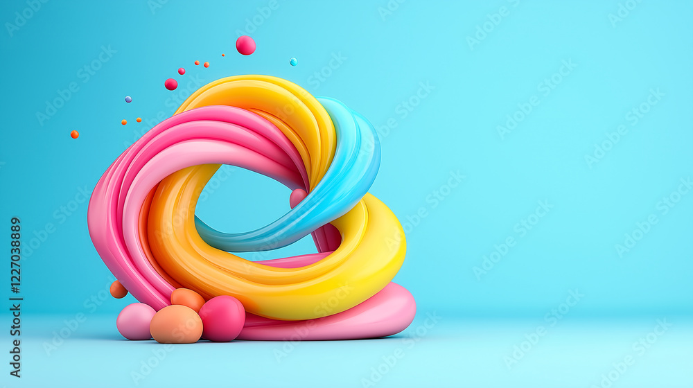 Poster bright and bold typography in colorful twists showcasing creativity and modern design elements again