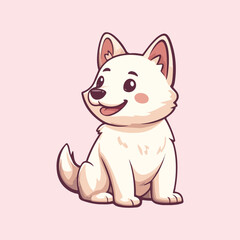Cute dog cartoon Vector Illustration