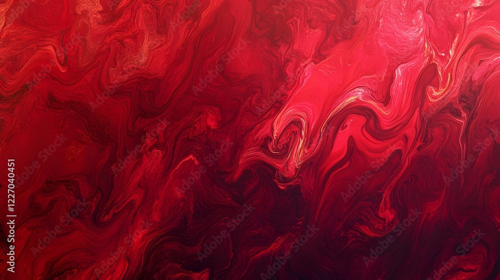 Poster vibrant red abstract waves, swirling crimson patterns creating a dynamic look, perfect for backgroun