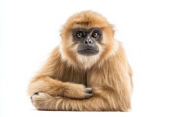 Fototapeta premium Golden langur primate sitting calmly.