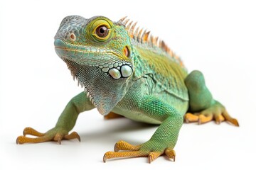 Obraz premium Vibrant Green Iguana Close-Up