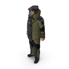 Explosive Ordnance Disposal Officer, Bomb suit PNG isolated on white for EOD, bomb incident to prove legal evidence, Bomb-disposal robot, and Bomb suit for Explosive ordnance disposal 