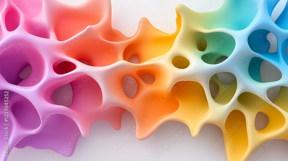 Poster dynamic interwoven fractal patterns showcase vivid colors and intricate designs in a mesmerizing com