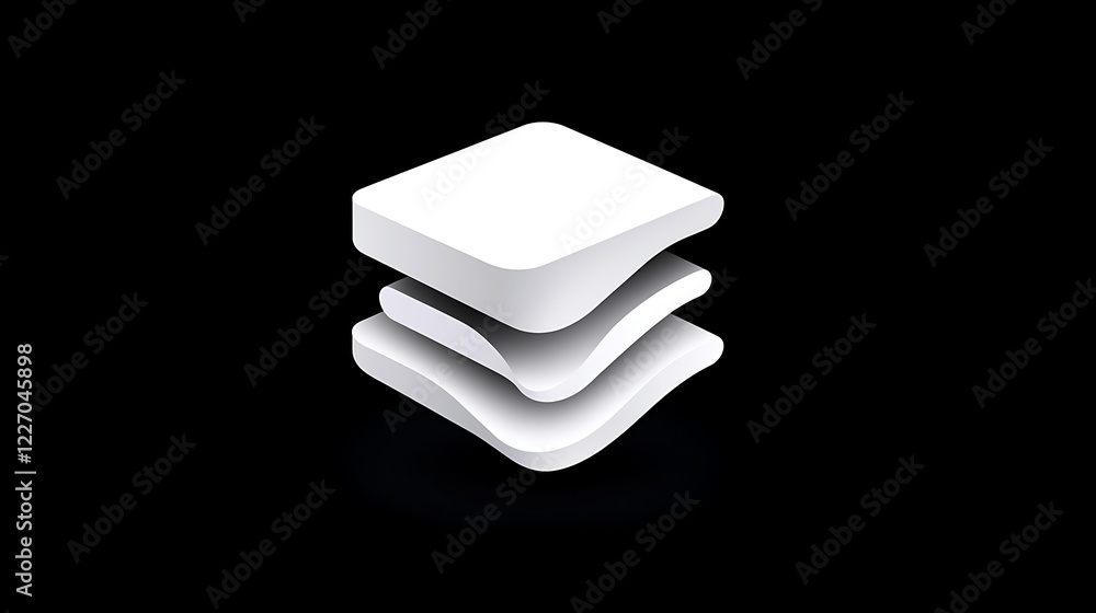 Poster abstract three dimensional white layers a minimalist texture background