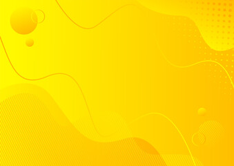Yellow gradient vector background geometric with line wave and liquid shape