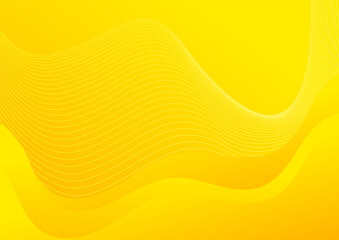 Yellow wave vector gradient background with flowing line