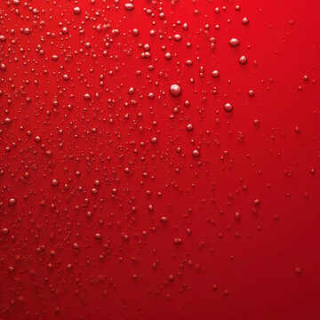 Close-up of droplets on a red background