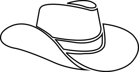 Cowboy hat icon.west illustration sign collection.Uncle Hat Cut File, Daddy's Hat Stencil, Rodeo Vector, Howdy Clipart.Texas symbol or logo.Cowboy hat icon in silhouette style vector art illustration.