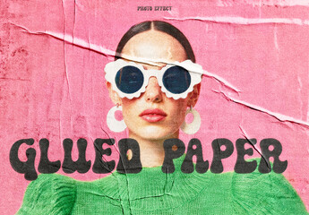 Glued Paper Texture Photo Effect