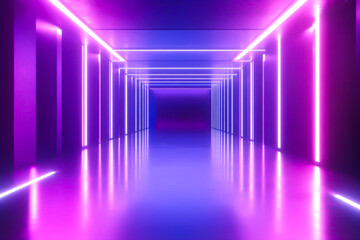 Fototapeta premium Vibrant Neon Gradient Background with Smooth Soft Blur