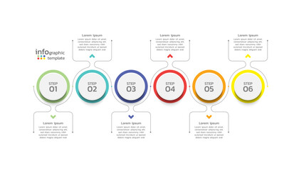 Business infographic template colorful design