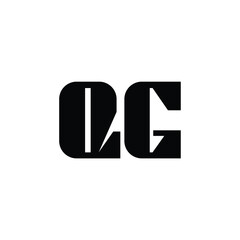 QG monogram logo design letter text name symbol monochrome logotype alphabet character simple logo