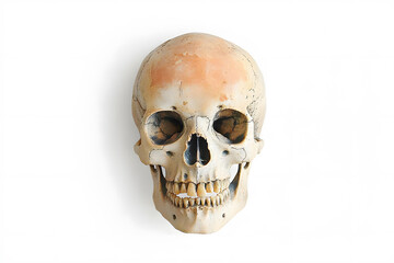 Obraz premium Human skull isolated on white background
