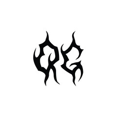 QG monogram logo design letter text name symbol monochrome logotype alphabet character simple logo