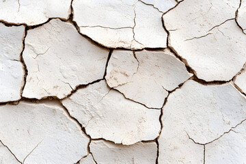 Obraz premium Texture of dried out earth, cracked clay-colored soil