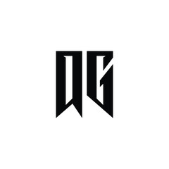 QG monogram logo design letter text name symbol monochrome logotype alphabet character simple logo