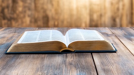 Antique Book on Rustic Wooden Table