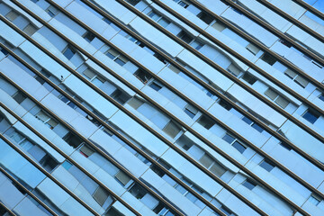 Modern building   many windows architecture abstract background with