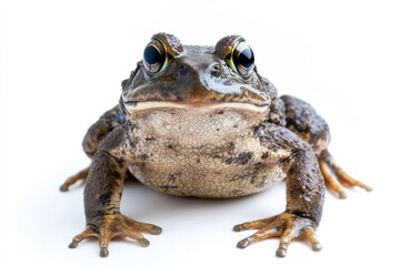 Fototapeta premium Close-up of a frog, dark brown and tan.