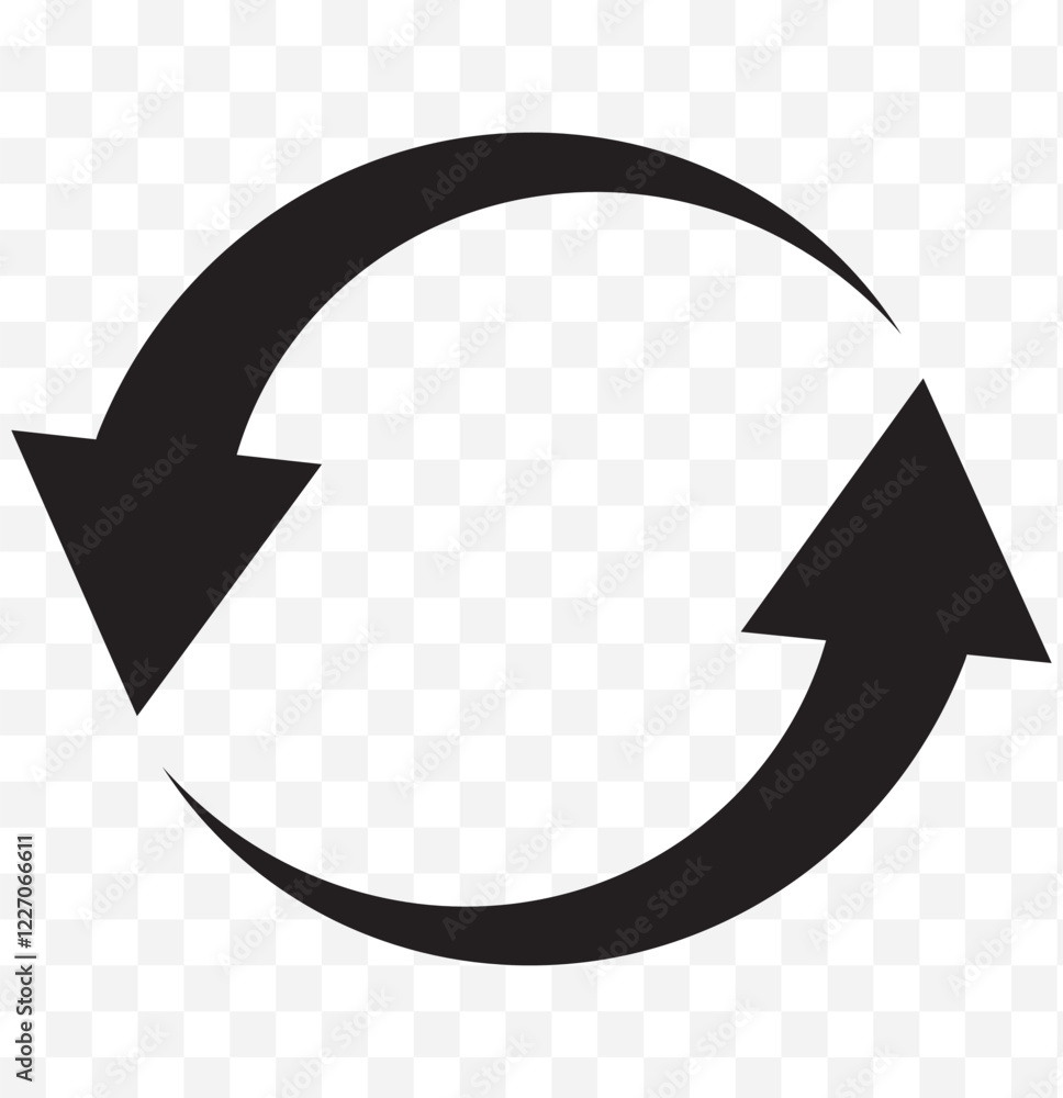 Poster round or circle arrows icon. different circular and refresh arrows of white background. black and re