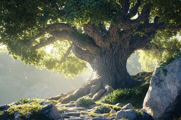 Obraz premium A towering ancient tree