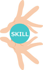 スキルアップを考えるビジネスマンのイラスト	