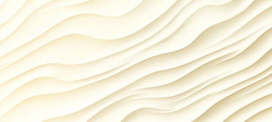 Obraz premium Abstract Seamless Light Yellow 3D Delicate Wave Texture Background, Minimalist Monochromatic Design