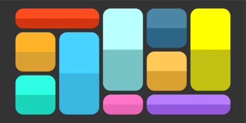 Rideaux Années 50 patrons Modular shapes and bento grid   © Oktian07