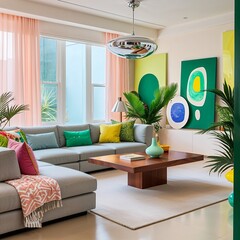 modern living room with sofa
