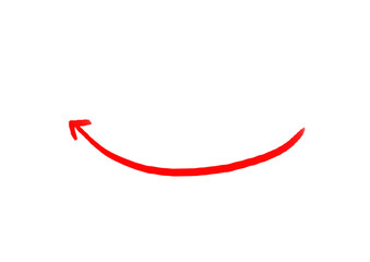 Obraz premium シンプルな手書き風の赤いやじるし