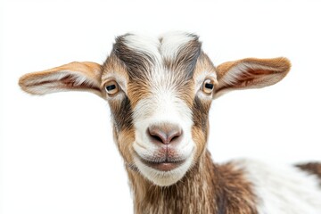 Fototapeta premium Adorable young goat with curious eyes.