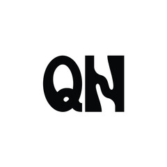 QH monogram logo design letter text name symbol monochrome logotype alphabet character simple logo