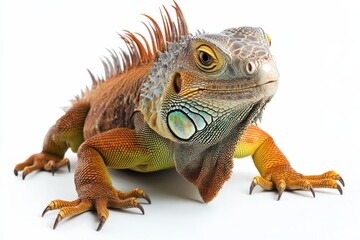 Obraz premium Vibrant Green Iguana Portrait