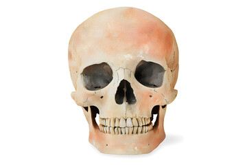Obraz premium Human skull isolated on white background
