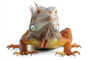 Fototapeta premium Close-up of a vibrant Green Iguana